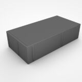 Concrete,Cobblestone,On,White,Background,,3d,Illustration